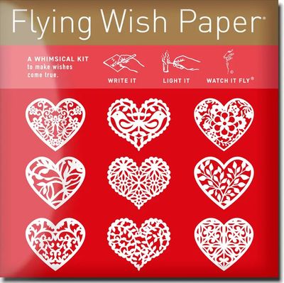 Scarlet Hearts Flying Wish Paper