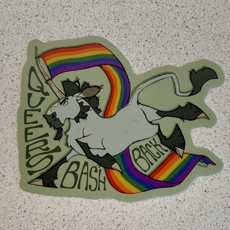 Queers Bash Back Unicorn Sticker