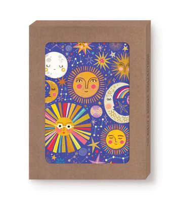 Suns &amp; Moons Boxed Notecard - Set of 10