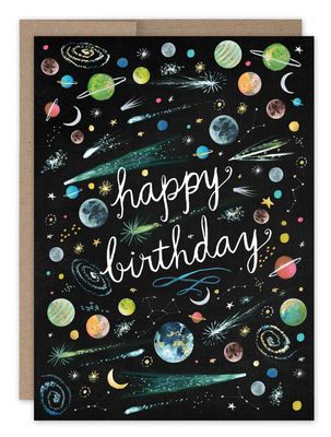 Outer Space Birthday Card