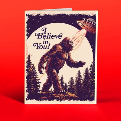 Yeti Alien Greeting Card