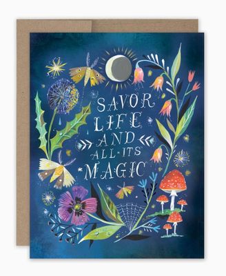 Savor Life Single Notecard