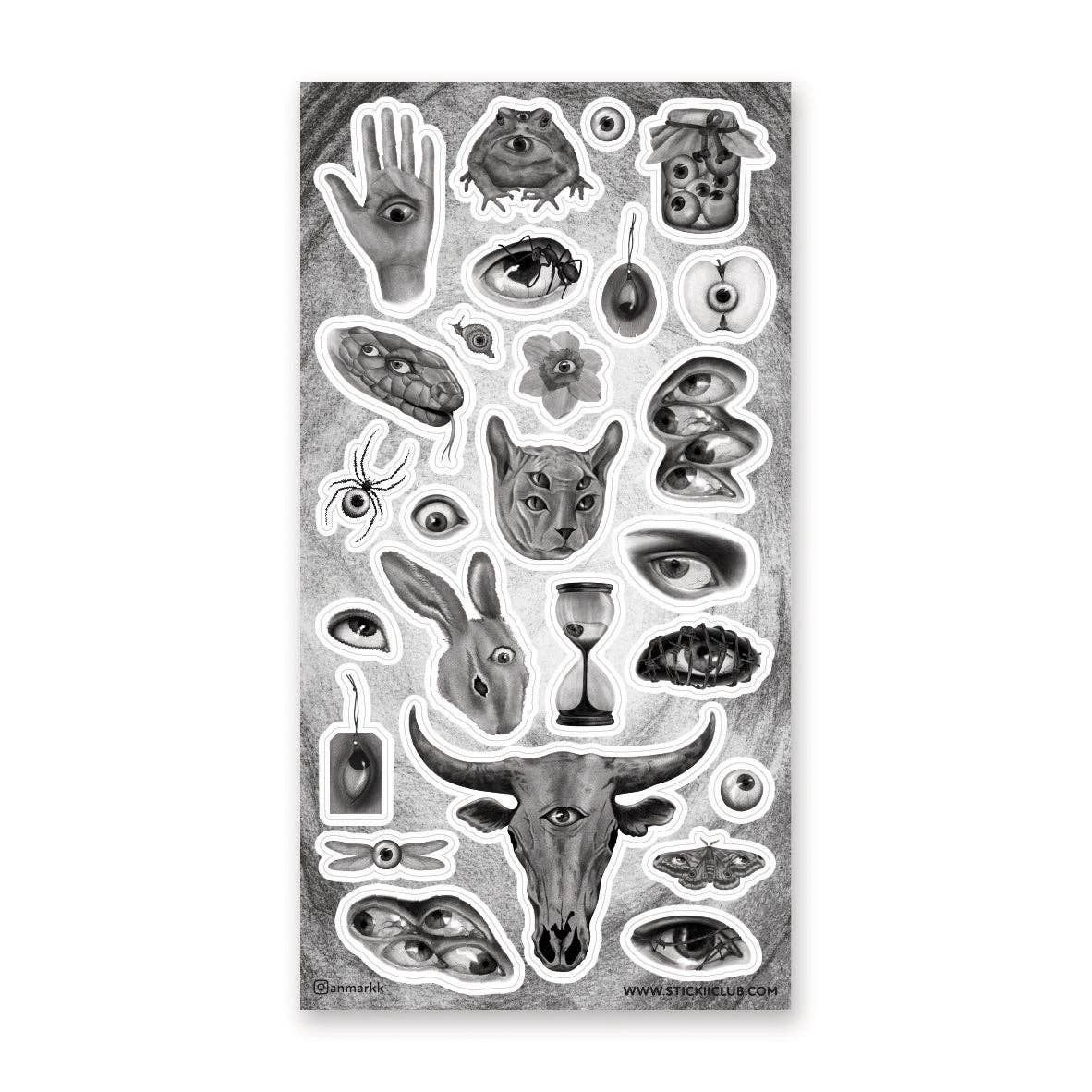 All Eyes Open Sticker Sheet