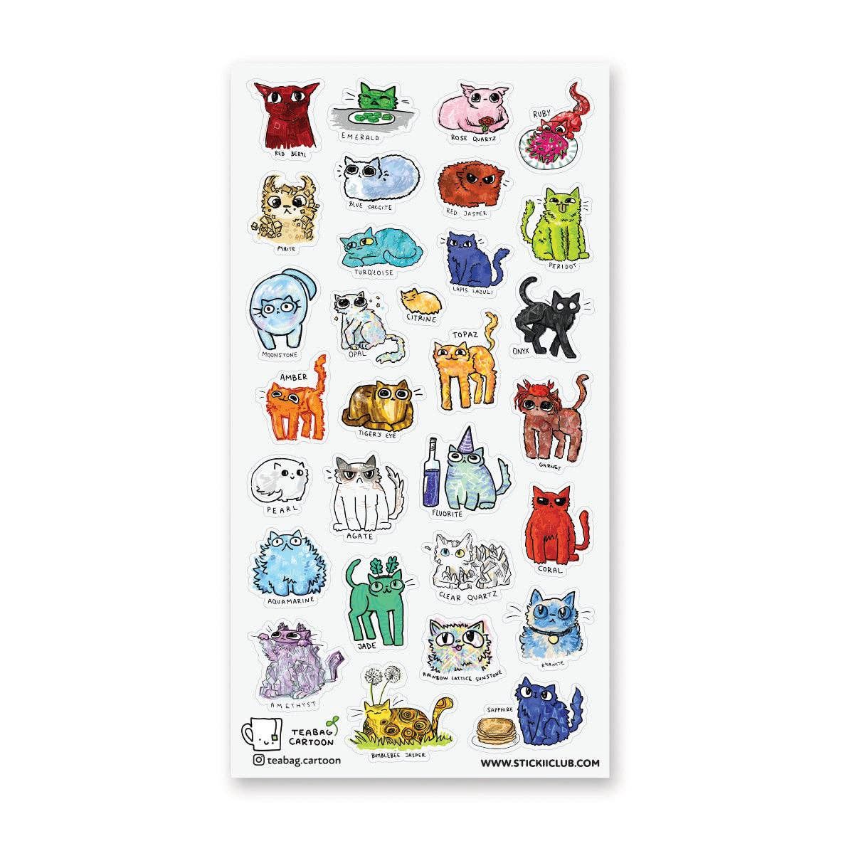 Gem Cats Sticker Sheet