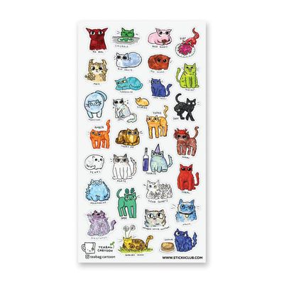 Gem Cats Sticker Sheet