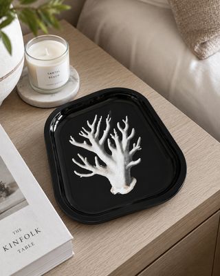 White Coral Metal Tray