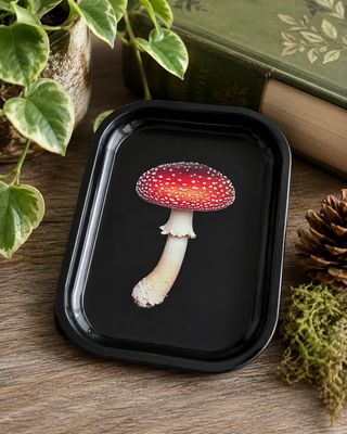 Amanita Mushroom Metal Tray