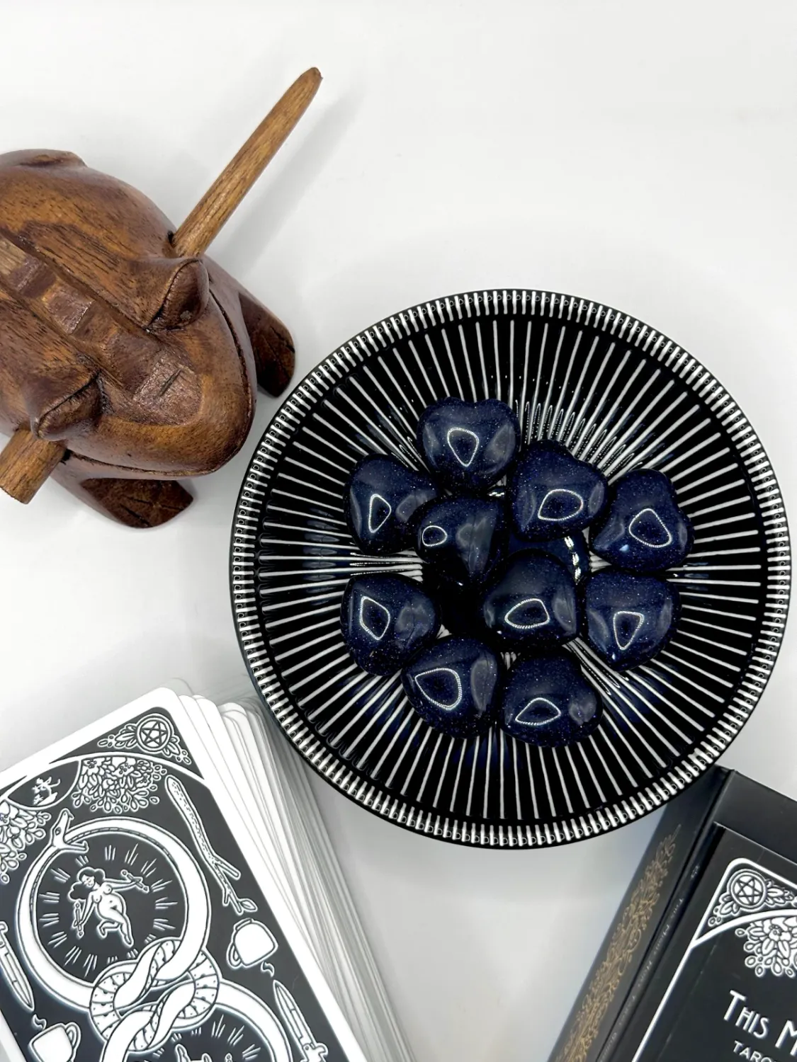 Blue Goldstone Heart