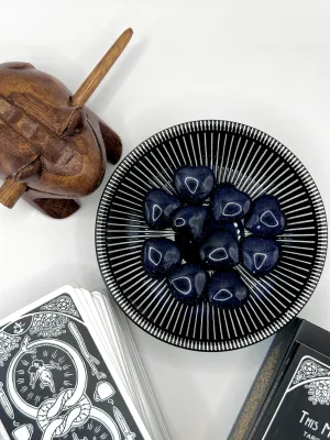 Blue Goldstone Heart