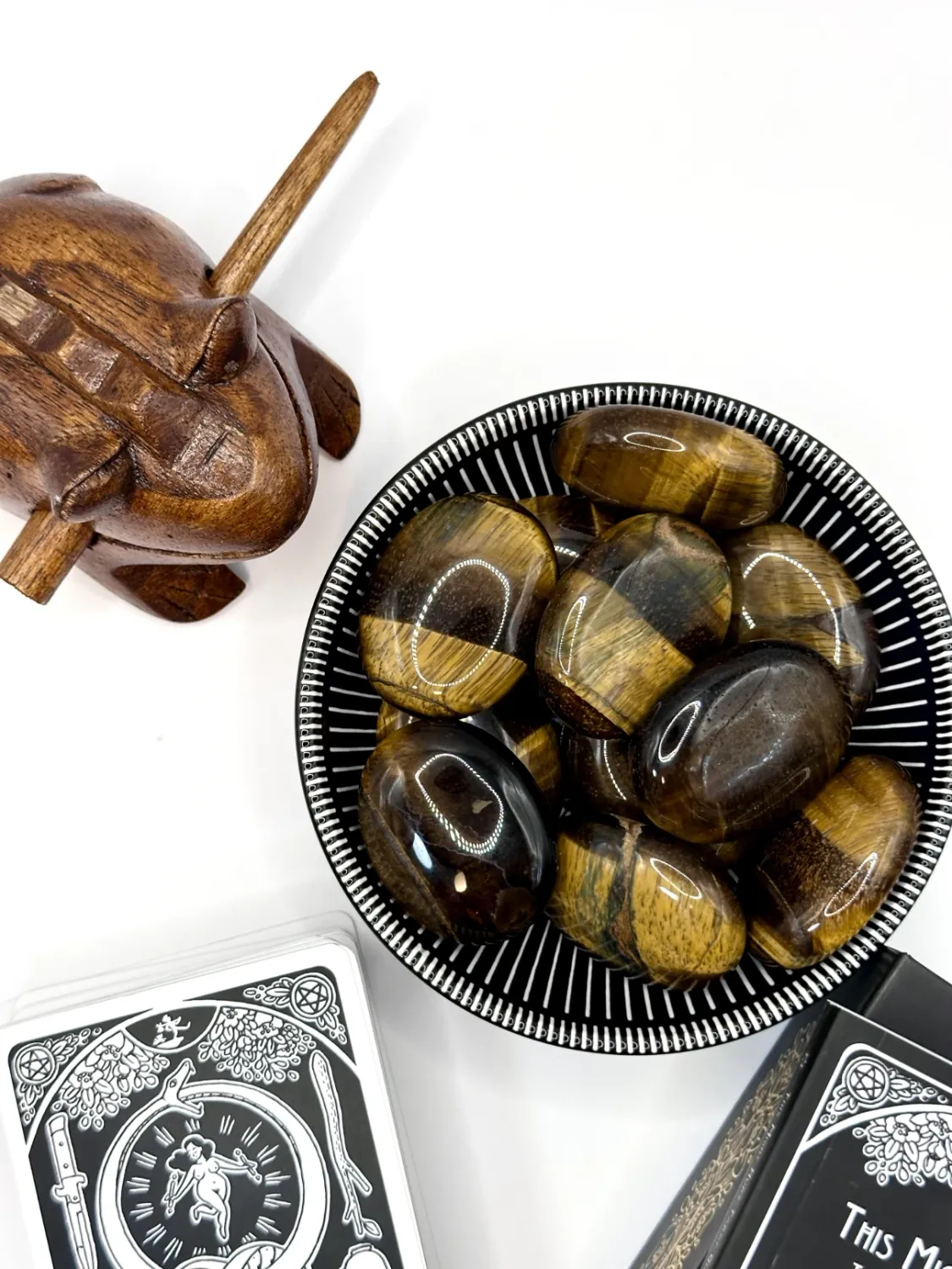 Gold Tiger Eye Palm Stone