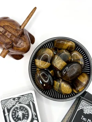Gold Tiger Eye Palm Stone