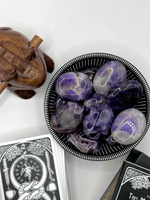 Chevron Amethyst Palm Stone