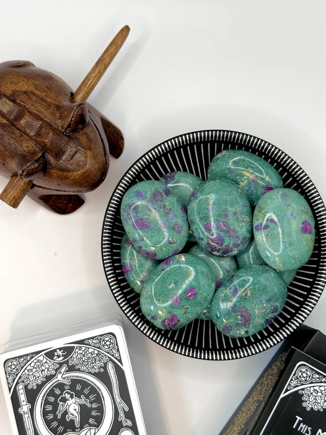 Ruby Fuchsite Palm Stone