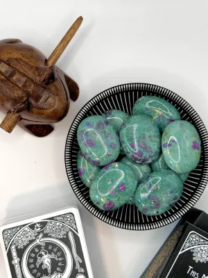 Ruby Fuchsite Palm Stone