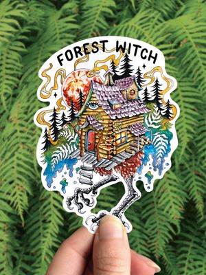 Baba Yaga Forest Witch Vinyl Sticker
