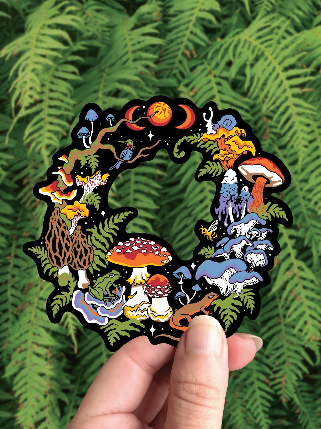 Mushroom Fairy Ring Vinyl Sticker