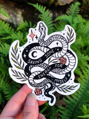 Saving Some Energy For Myself Vinyl Sticker