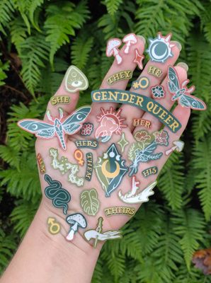 Gender Queer Sticker Sheet Art