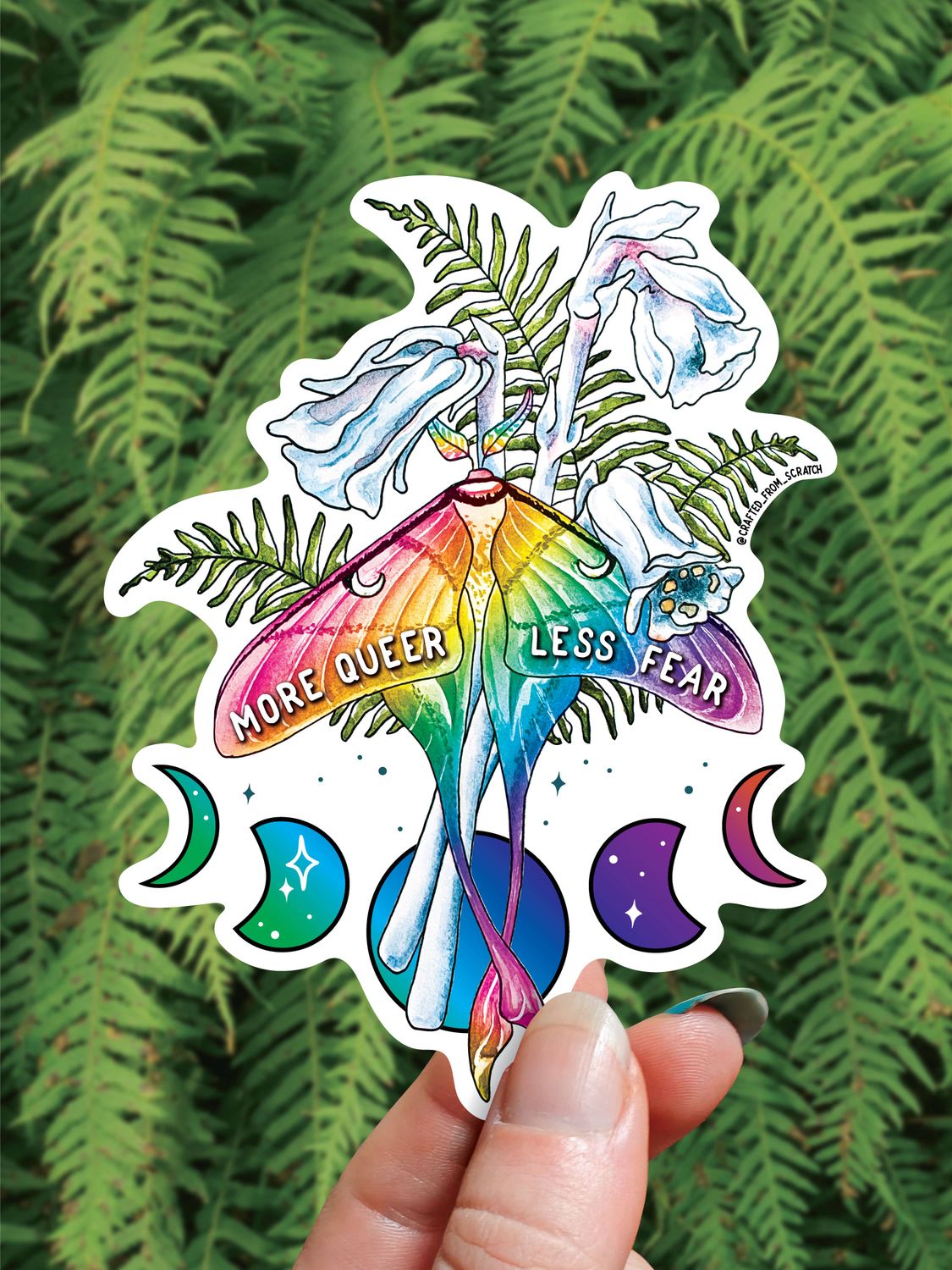 More Queer Less Fear Vinyl Sticker