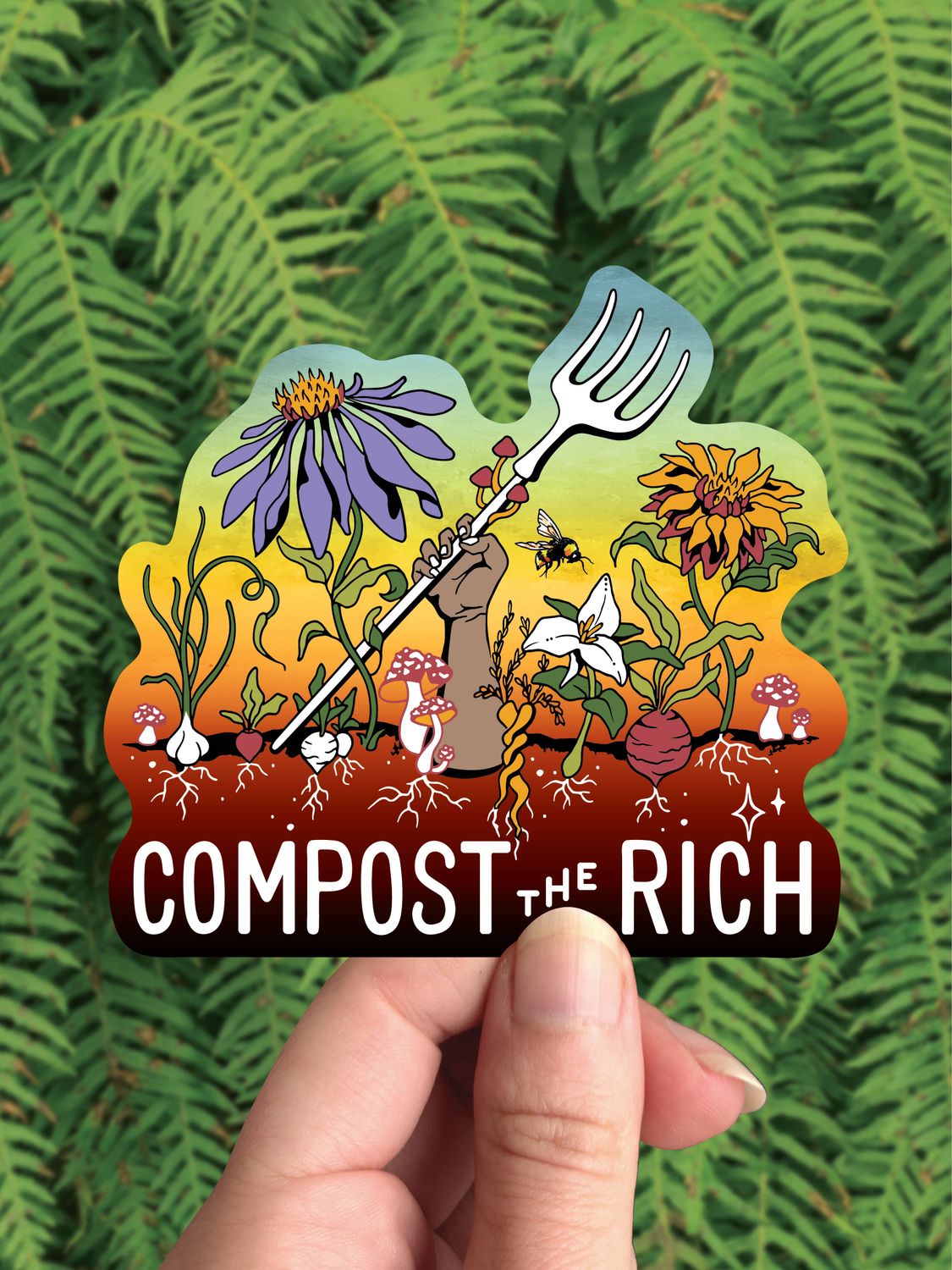 Compost the Rich Vinyl Sticker