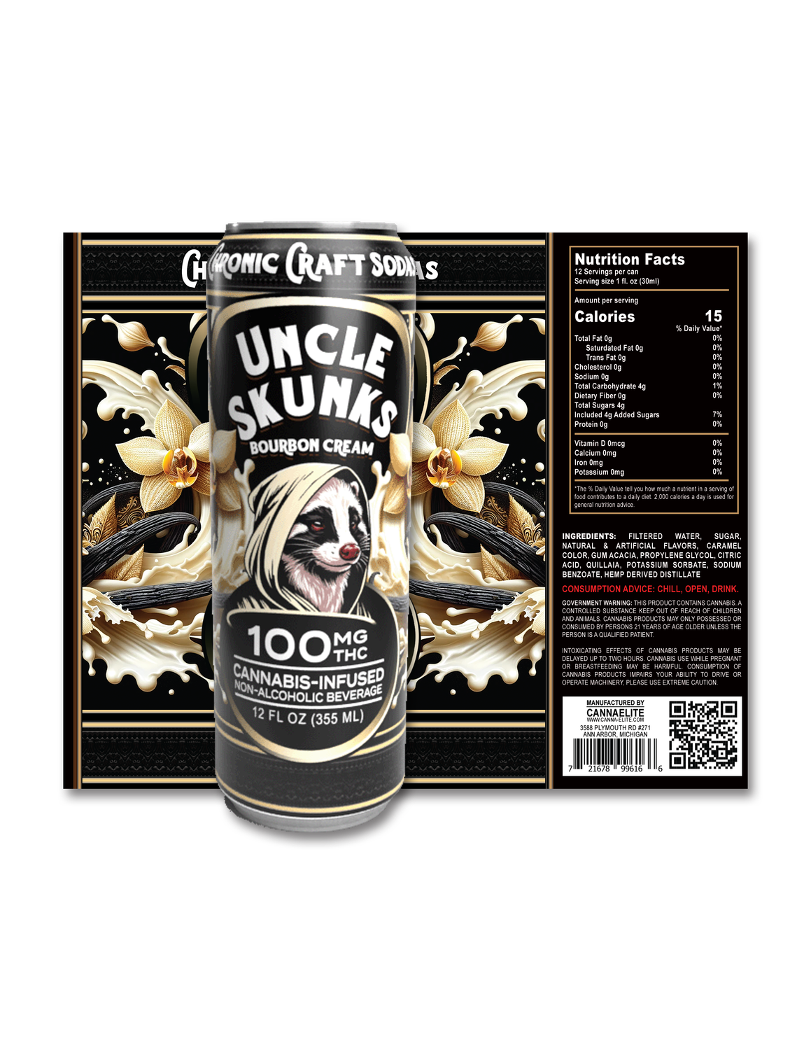 Delta 9 THC - Beverage - Uncle Skunk - Bourbon Cream 100mg