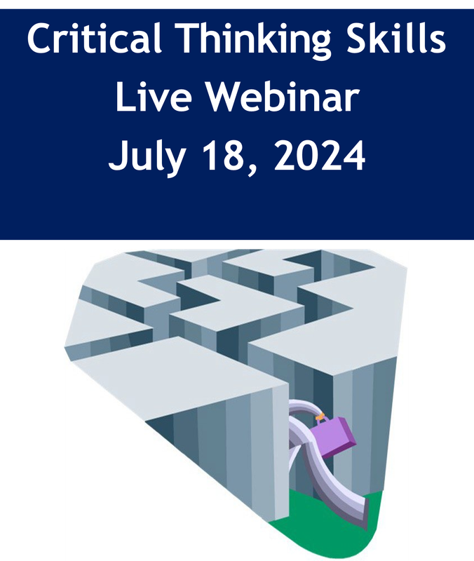 Critical Thinking Live Webinar - 12:00 - 1:00 P.M.