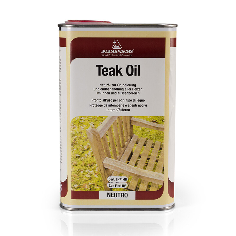 BORMA TEAK OIL protettivo TEAK e legni esotici mobili GIARDINO idoneo alimenti