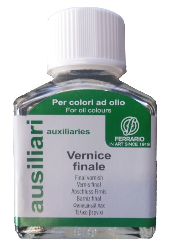 FERRARIO vernice FINALE ausiliari colori a olio e acrilici finitura brillante
