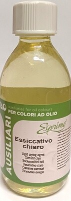 ESSICCATIVO chiaro essiccante  ausiliari per colori ad olio 250 ML