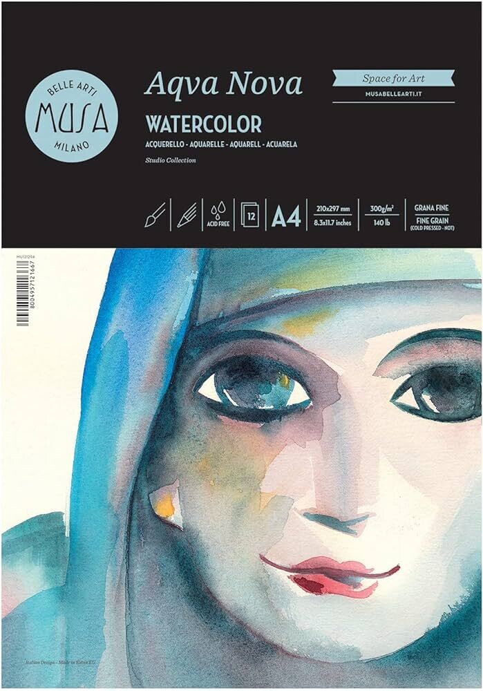 Musa - Aqua nova blocco per acquerello  A4