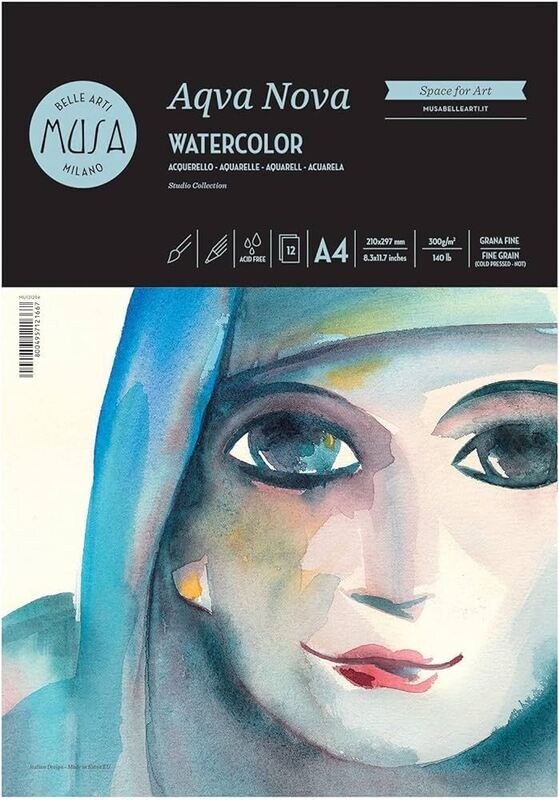 Musa - Aqua nova blocco per acquerello  A4