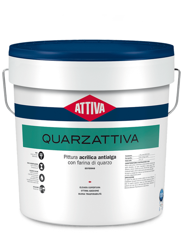 BOERO ATTIVA QUARZATTIVA pittura acrilica antialga con farina di quarzo