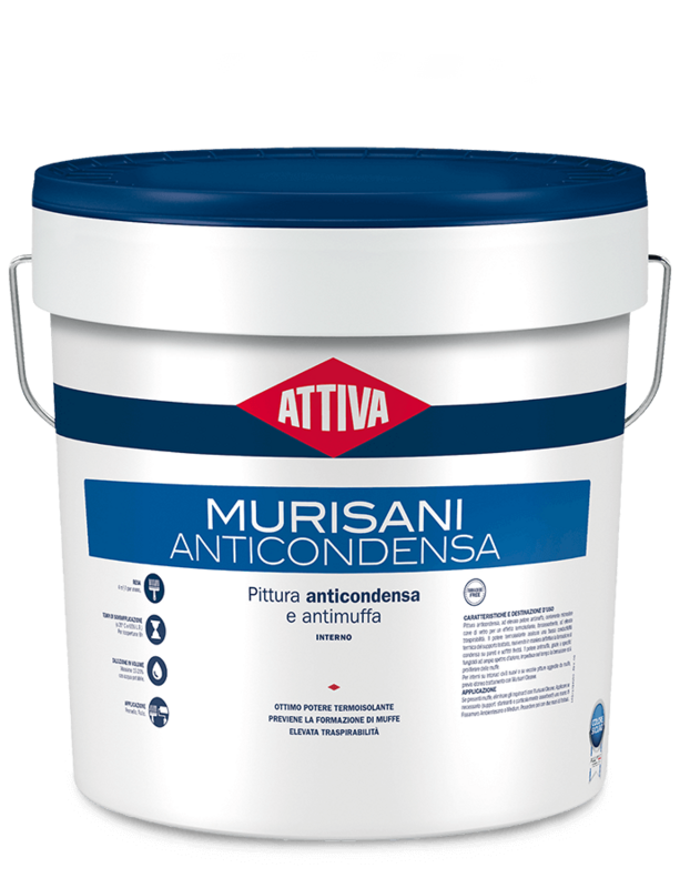 BOERO ATTIVA MURISANI ANTICONDENSA
Pittura termica ad effetto ANTICONDENSA e antimuffa