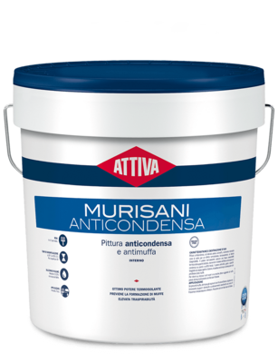 BOERO ATTIVA MURISANI ANTICONDENSA
Pittura termica ad effetto ANTICONDENSA e antimuffa