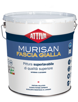 BOERO ATTIVA MURISAN FASCIA GIALLA Pittura SUPERLAVABILE di qualità superiore