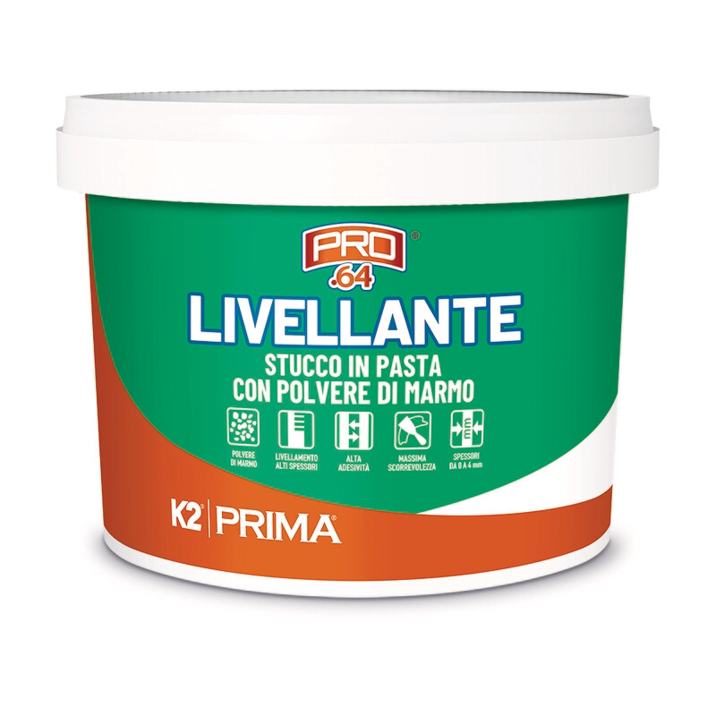 PRIMA STUCCO IN PASTA LIVELLANTE extra bianco a base di polvere di marmo
