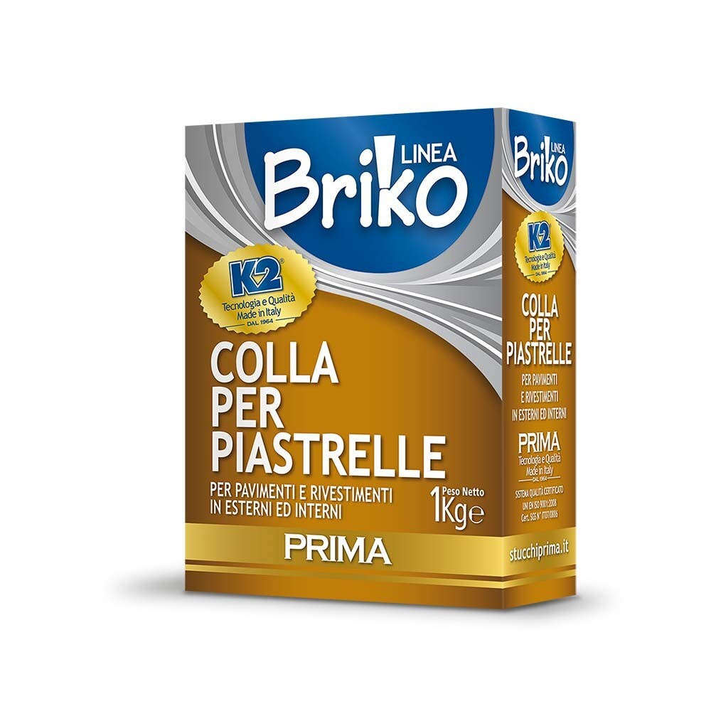 PRIMA COLLA PER PIASTRELLE in polvere per  interno e esterno