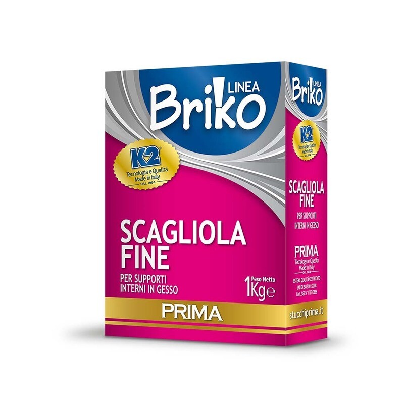 PRIMA SCAGLIOLA FINE   Ideale su supporti interni ed intonaci a base gesso.
