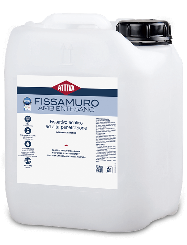 BOERO ATTIVA FISSAMURO AMBIENTESANO fissativo acrilico ad alta penetrazione