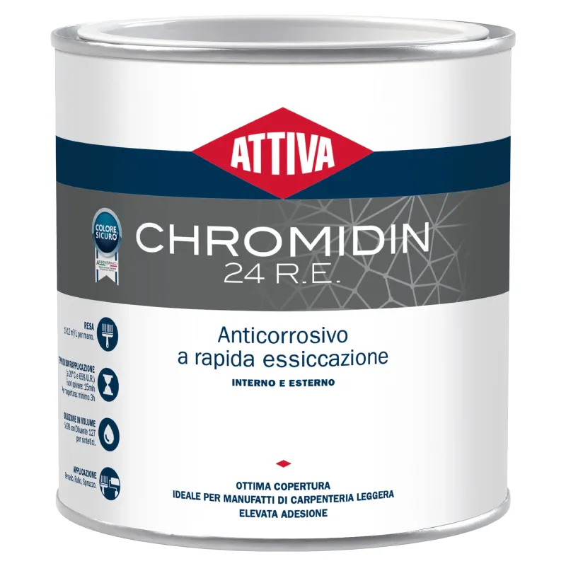 BOERO ATTIVA CHROMIDIN 24 RE antiruggine a rapida essiccazione