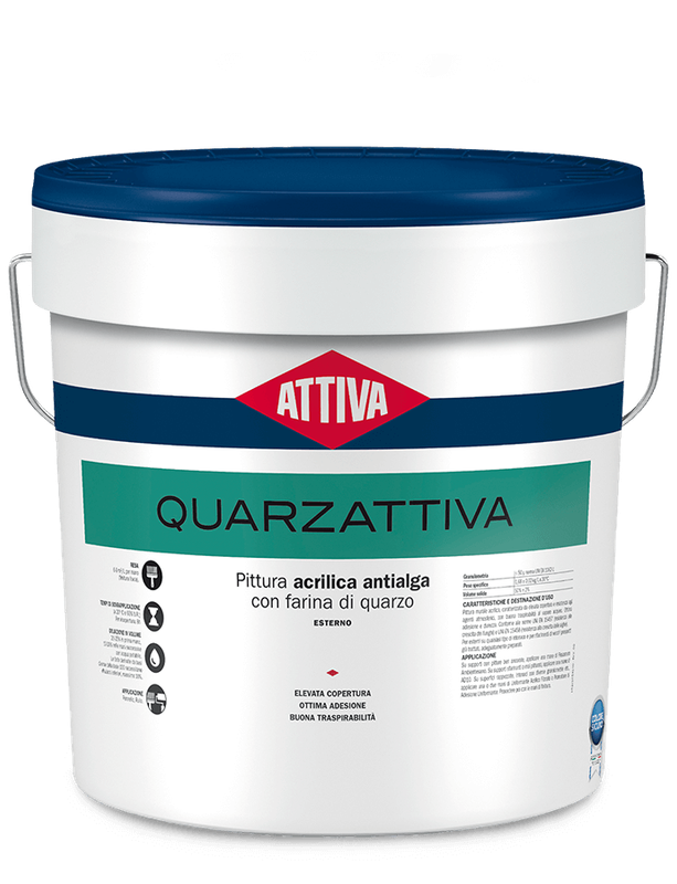 BOERO ATTIVA QUARZATTIVA pittura acrilica antialga con farina di quarzo