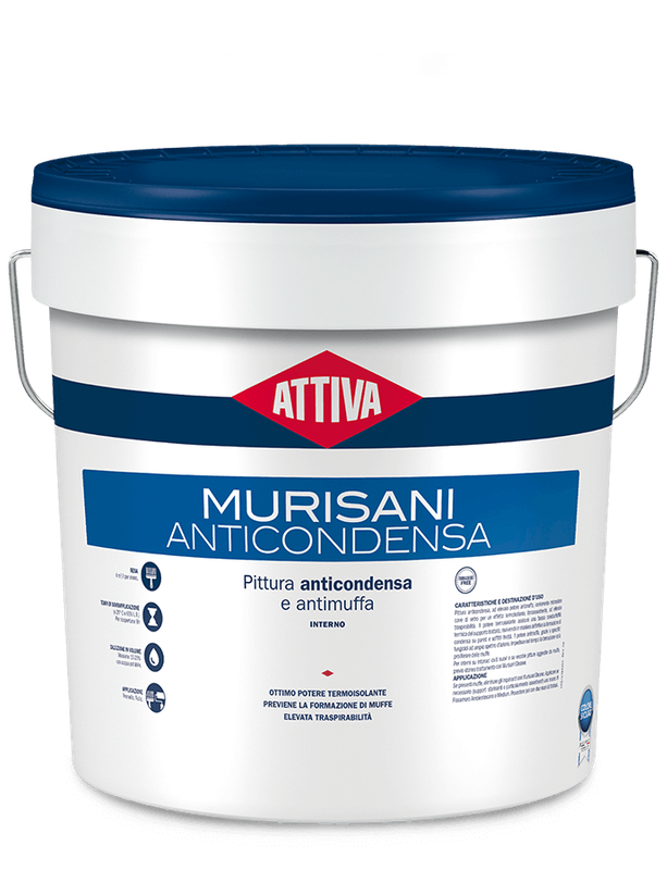 BOERO ATTIVA MURISANI ANTICONDENSA
Pittura termica ad effetto ANTICONDENSA e antimuffa