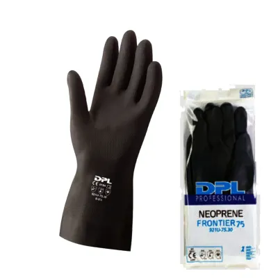 DPL GUANTO FRONTIER 75 in neoprene floccato per acidi basi e solventi