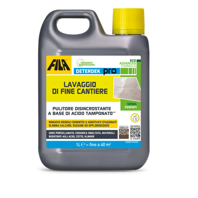 FILA DETERDEK PRO detergente acido per la pulizia di fine cantiere FILA DETERDEK PRO detergente acido per la pulizia di fine cantiere