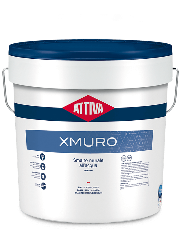 BOERO ATTIVA X MURO OPACO Smalto murale  all’acqua. Prodotto certificato