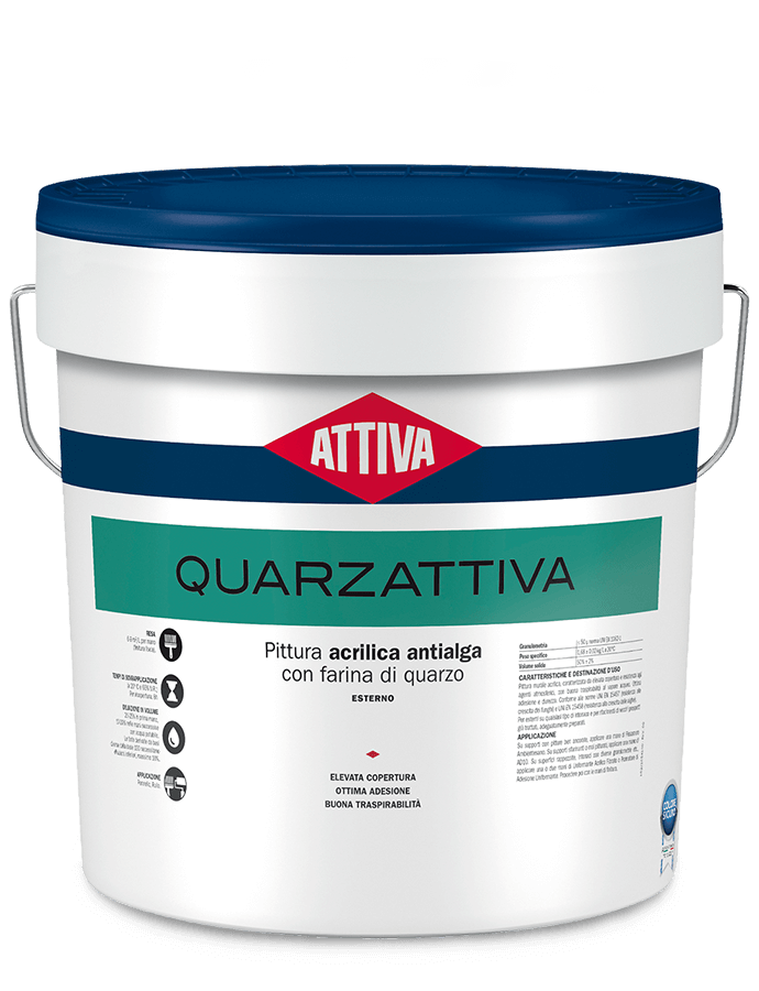 BOERO ATTIVA QUARZATTIVA pittura acrilica antialga con farina di quarzo