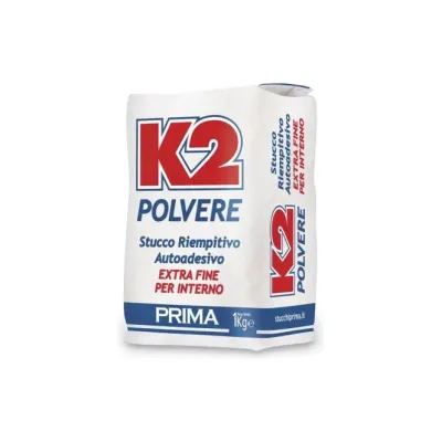PRIMA K2 POLVERE stucco extrafine per interni a base gesso PRIMA K2 POLVERE stucco extrafine per interni a base gesso