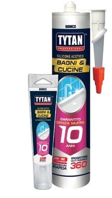 TYTAN SILICONE ACETICO BAGNI E CUCINE antimuffa ultra rapido