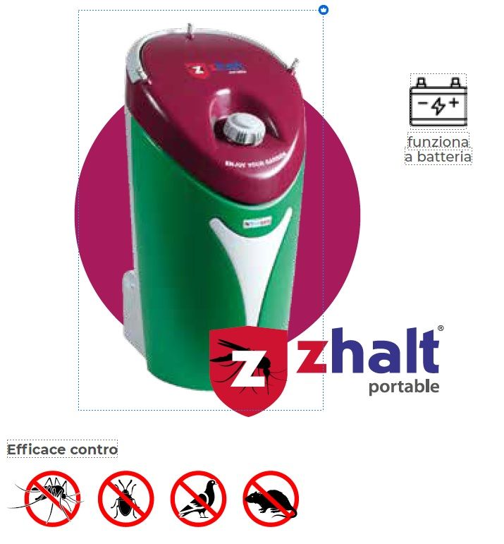 ZHALT PORTALBLE CONNECT sistema portatile antizanzara