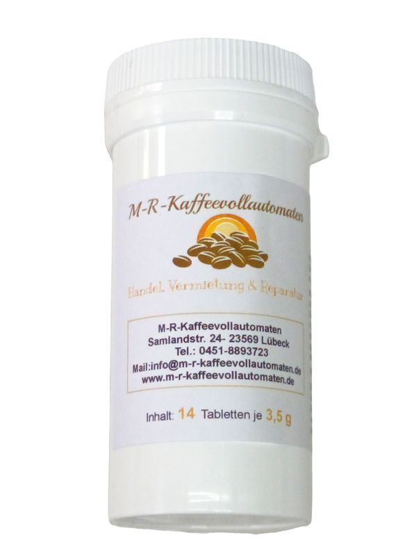 2 Phasen Reinigungstabletten für Kaffeevollautomaten 14 Stück a 3,5 g 2 Phasen Reinigungstabletten für Kaffeevollautomaten 14 Stück a 3,5 g